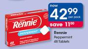Rennie Peppermint-48 Tablets Per Pack