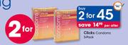 Clicks Condoms-2x3 Pack Per Offer