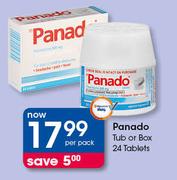 Panado Tub Or Box-24 Tablets Per Pack