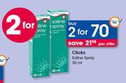 Clicks Saline Spray-2x30ml Per Offer