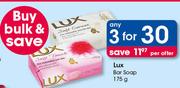 Lux Bar Soap-3x175g Per Offer