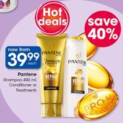 Pantene Shampoo 400ml, Conditioner Or Treatments-Each