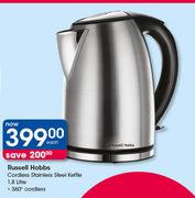 Russell Hobbs 1.8Ltr 360° Cordless Stainless Steel Kettle-Each