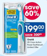 Oral-B 2D Cross Action Power Toothbrush (Limited Offer)-Each