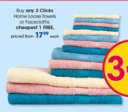 Clicks Home Loose Towels Or Facecloths-Each
