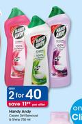 Handy Andy Cream (Dirt Removal & Shine)-2x750ml Per Offer