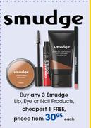 Smudge Lip, Eye Or Nail Products-Each