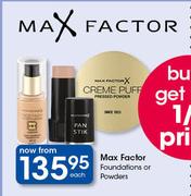Max Factor Foundations Or Powders-Each