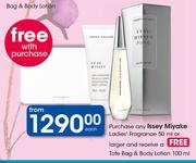 Issey Miyake Ladies Fragrance 50ml With Free Tote Bag & Body Lotion 100ml