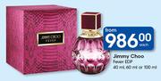 Jimmy Choo Fever EDP-40ml, 60ml Or 100ml Each