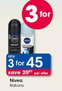 Nivea Roll Ons-For 3