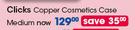 Clicks Copper Cosmetic Case Medium-Each