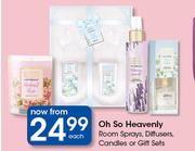 Oh So Heavenly Room Sprays, Diffusers, Candles Or Gift Sets-Each