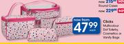 Clicks Multicolour Dot Toiletry, Cosmetics Or Vanity Bags-Each
