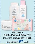 Clicks Made 4 Baby Mini Toiletries-Each