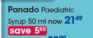 Panado Paediatric Syrup-50ml Each