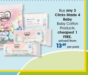 Clicks Made 4 Baby Cotton Products-Each