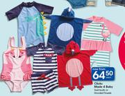 Clicks Made 4 Baby Swimsuits Hooded Towels-Each