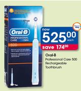 Oral-B Professional Care 500 Rechargeable Toothbrush-Each