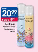 Lentheric Kaleidoscope Body Sprays-100ml Each