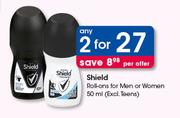 Shield Roll Ons For Men Or Women-2 x 50ml