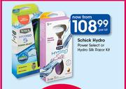 Schick Hydro Power Select Or Hydro Silk Razor Kit-Per Kit