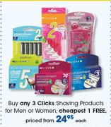Clicks Shaving Products For Men Or Women-Each