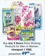 Dorco Pace Shaving Products For Men Or Women-Each