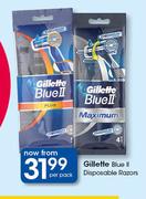 Gillette Blue II Disposable Razors-Per Pack