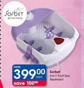 Sorbet 6 In 1 Foot Spa Treatment-Each