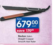 Revlon Salon Straight Copper Smooth Hair Styler-Each