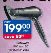 Safeway 2200 Watt DC hairdryer JA-2852-Each