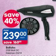 Babyliss 2100 Watt DC Hairdryer D321E-Each