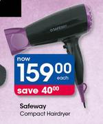 Safeway Compact hairdryer-Each