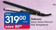 Safeway Salon Series Titanium Hair Straightener-Each