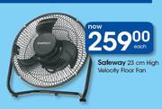 Safeway 23cm High Velocity Floor Fan-Each