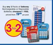 Safeway Rechargeable Or Disposable Batteries-Per Pack