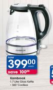 Kambrook 1.7Ltr Glass Kettle-Each