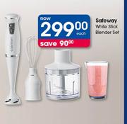 Safeway White Stick Blender Set-Each