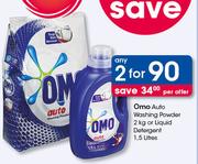 Omo Auto Washing Powder-2Kg Or Liquid Detergent-1.5Ltr-For 2