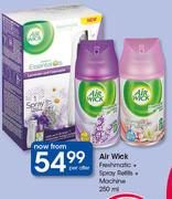 Air Wick Freshmatic + Spray Refills + Machine-250ml Per Offer