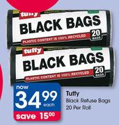 Tuffy Black Refuse Bags 20 Per Roll-Each
