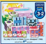 Clicks Tissues-Per Pack