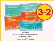 Clicks Household Wipes-Per Pack