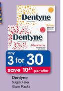 Dentyne Sugar Free Gum Packs-For 3    