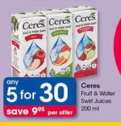 Ceres Fruit & Water Swirl Juices 5 x 200ml 
