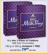 Cadbury Milk Tray Chocolates-180g Or 360g Per Box