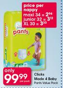 Clicks Made 4 Baby Pants Value Pack-Per Pack