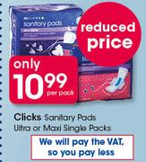 Clicks Sanitary Pads Ultra Or Maxi Single Packs-Per Pack  
