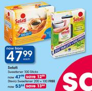 Selati Sweetener-200+100 Free Sticks Each